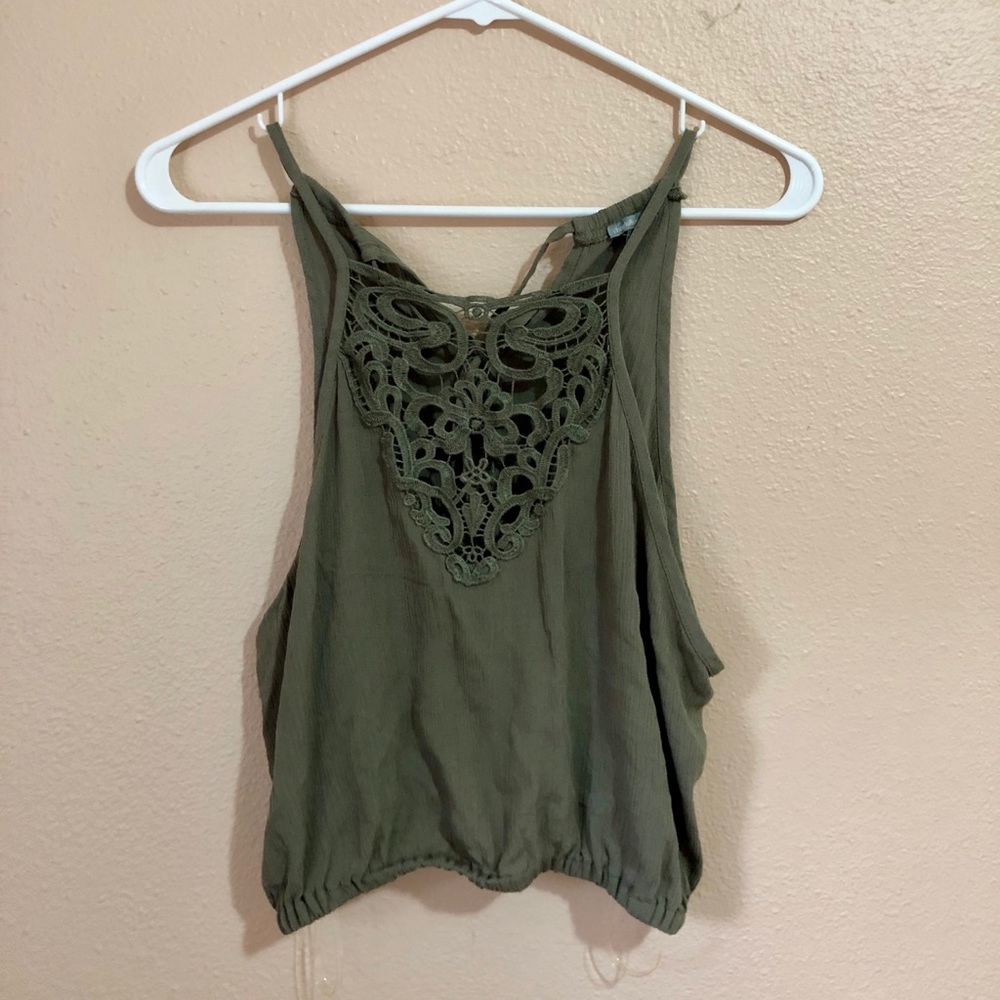 Cute olive green tank top